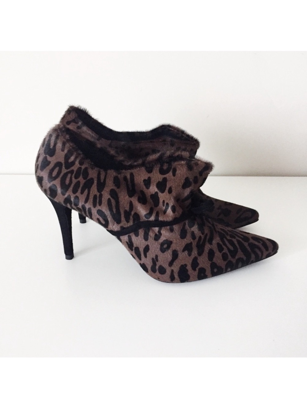 Stuart Weitzman Aok Serval Print Calfhair Stiletto Booties